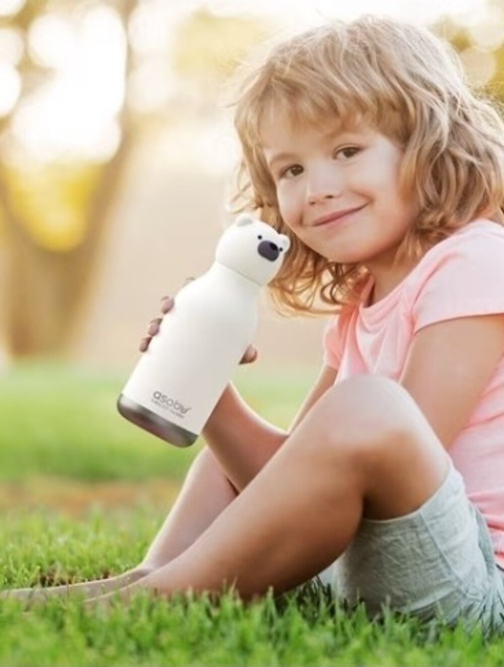 Asobu Kids Polar Bear Insulated Bottle - Cream